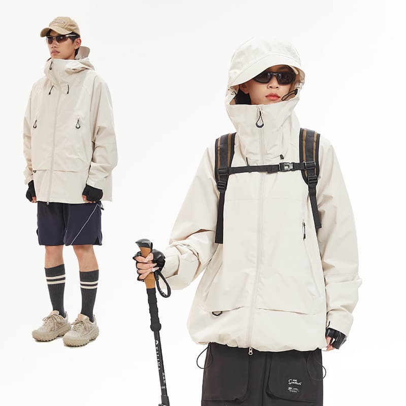 機能性アウトドア三層防水レインウェア