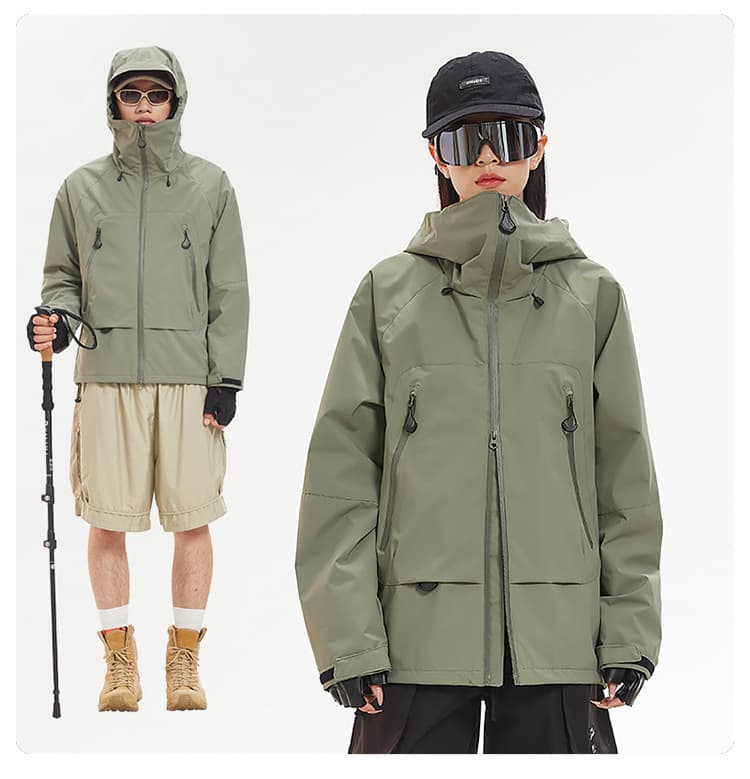 機能性アウトドア三層防水レインウェア