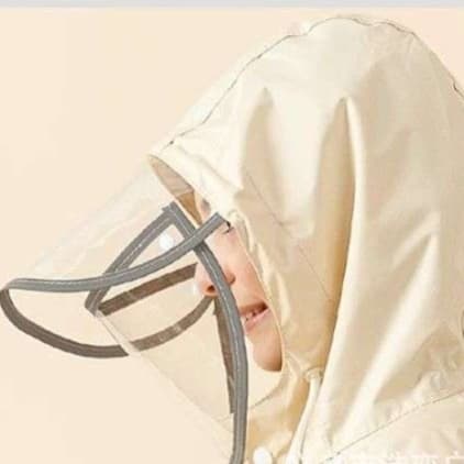 レインウェア 透明フード付き おでかけ雨具
