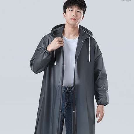 【売切】レインウェア すっきりシルエット長め丈レインコート