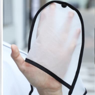 レインウェア 透明キャノピー付き二輪車用レインポンチョ