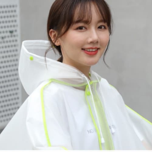 レインウェア 透明キャノピー付き二輪車用レインポンチョ