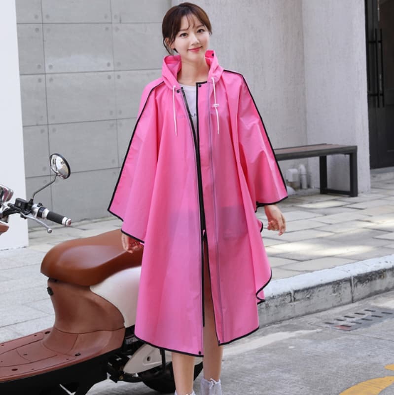 レインウェア 軽やか花びら風レインポンチョ