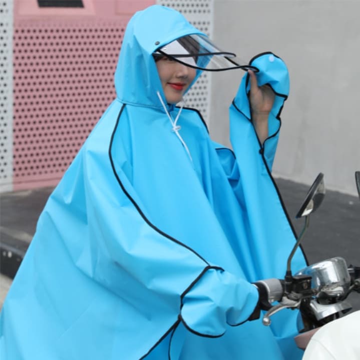 レインウェア 軽やか花びら風レインポンチョ