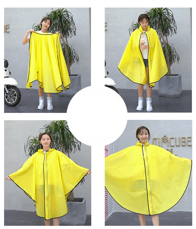 レインウェア 軽やか花びら風レインポンチョ