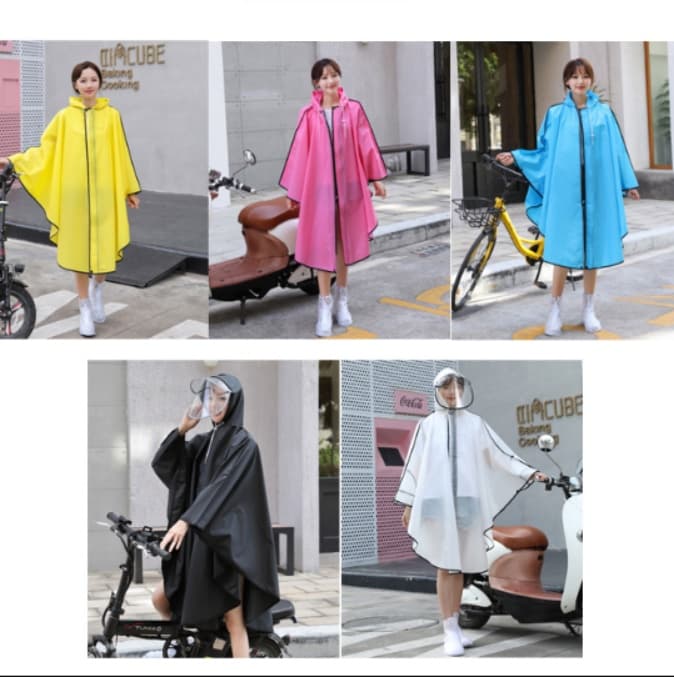 レインウェア 軽やか花びら風レインポンチョ