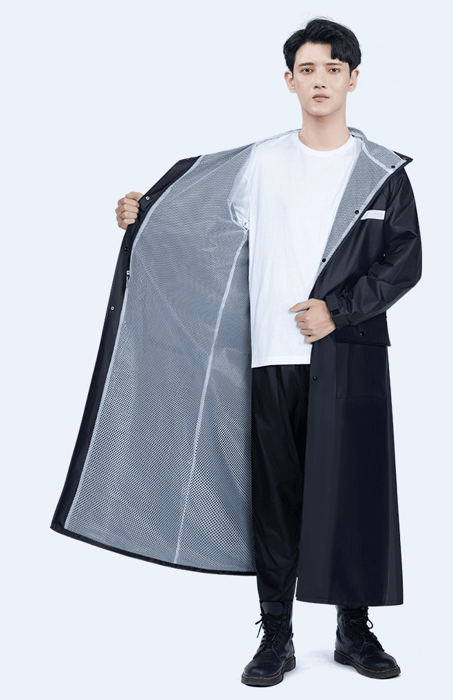 オールシーズン対応 ロングレインウェア