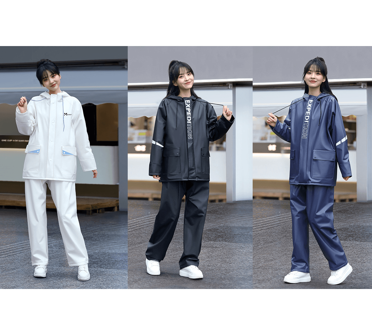 レインウェア 快適スタイリッシュ防水ツーピース