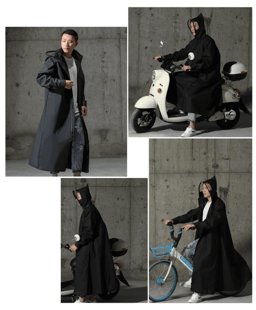 レインウェア 全天候型スタイリッシュレインコート