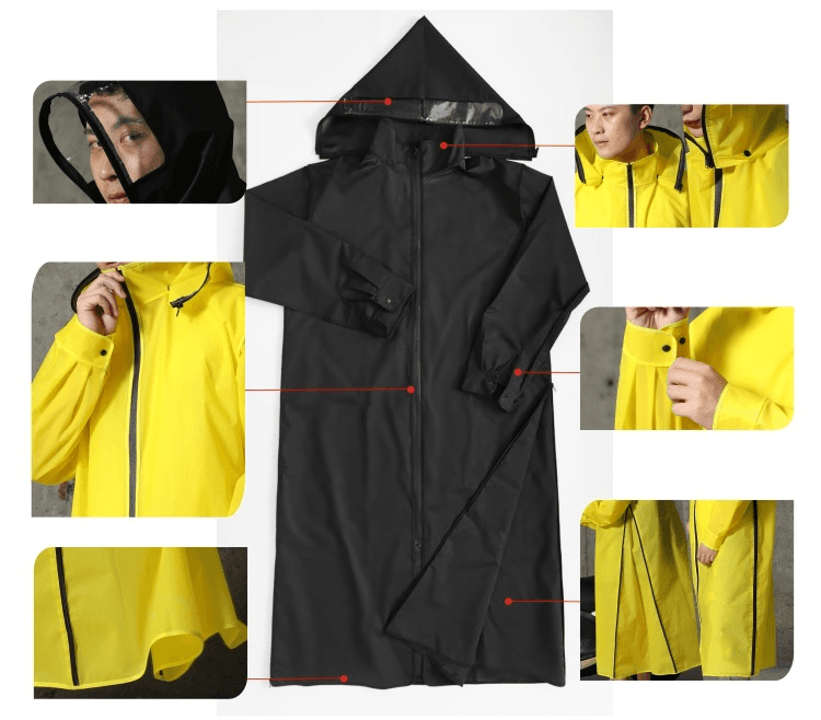 レインウェア 全天候型スタイリッシュレインコート