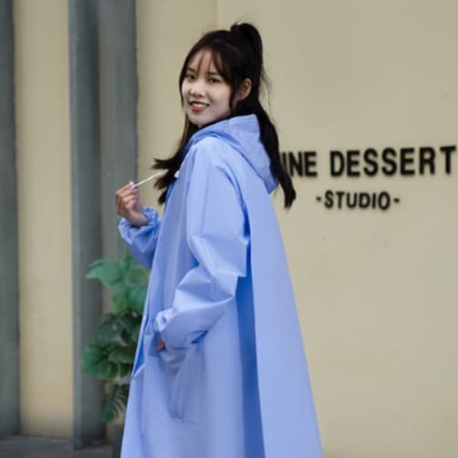 レインウェア  防水ロングレインコート