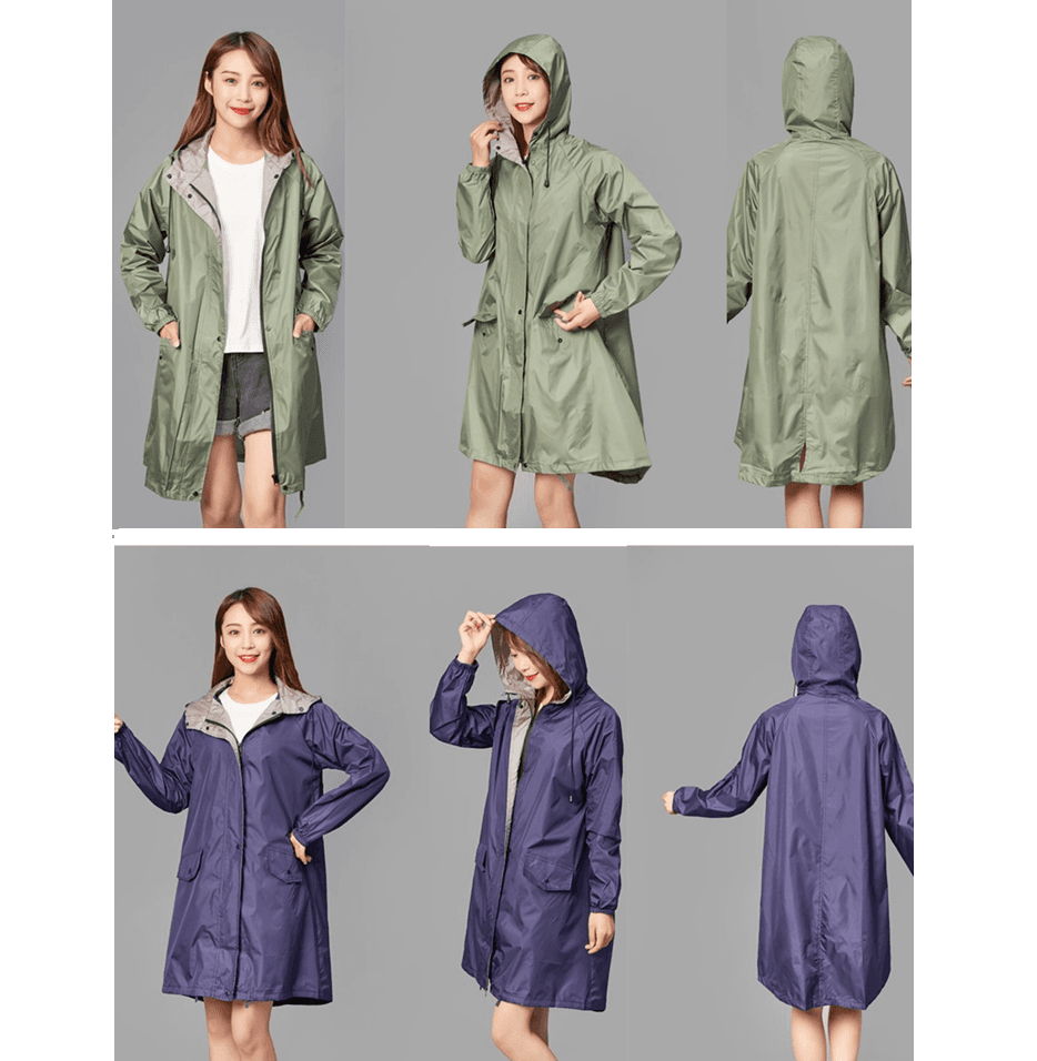 レインウェア 携帯収納できるスマート婦人用レインコート