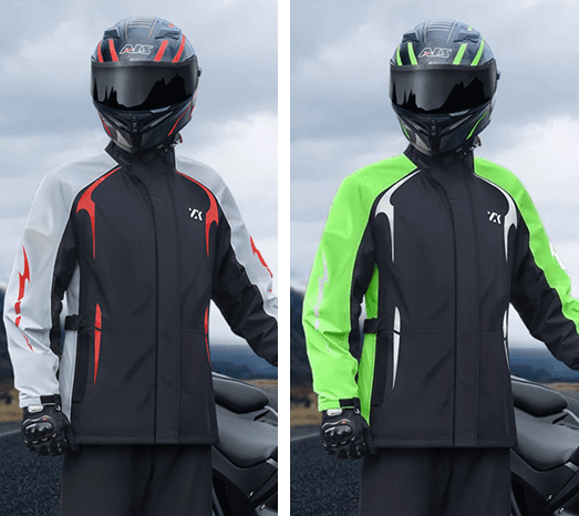 全天候型バイク用プロテクトレインウェア