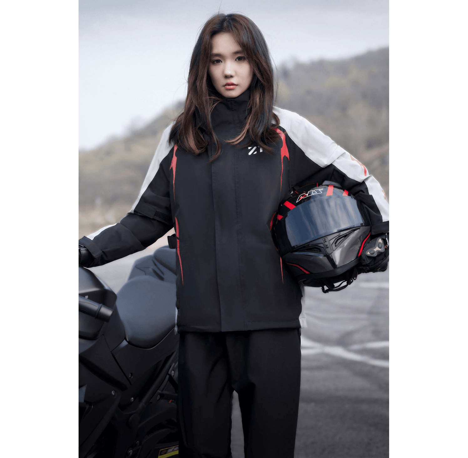 全天候型バイク用プロテクトレインウェア