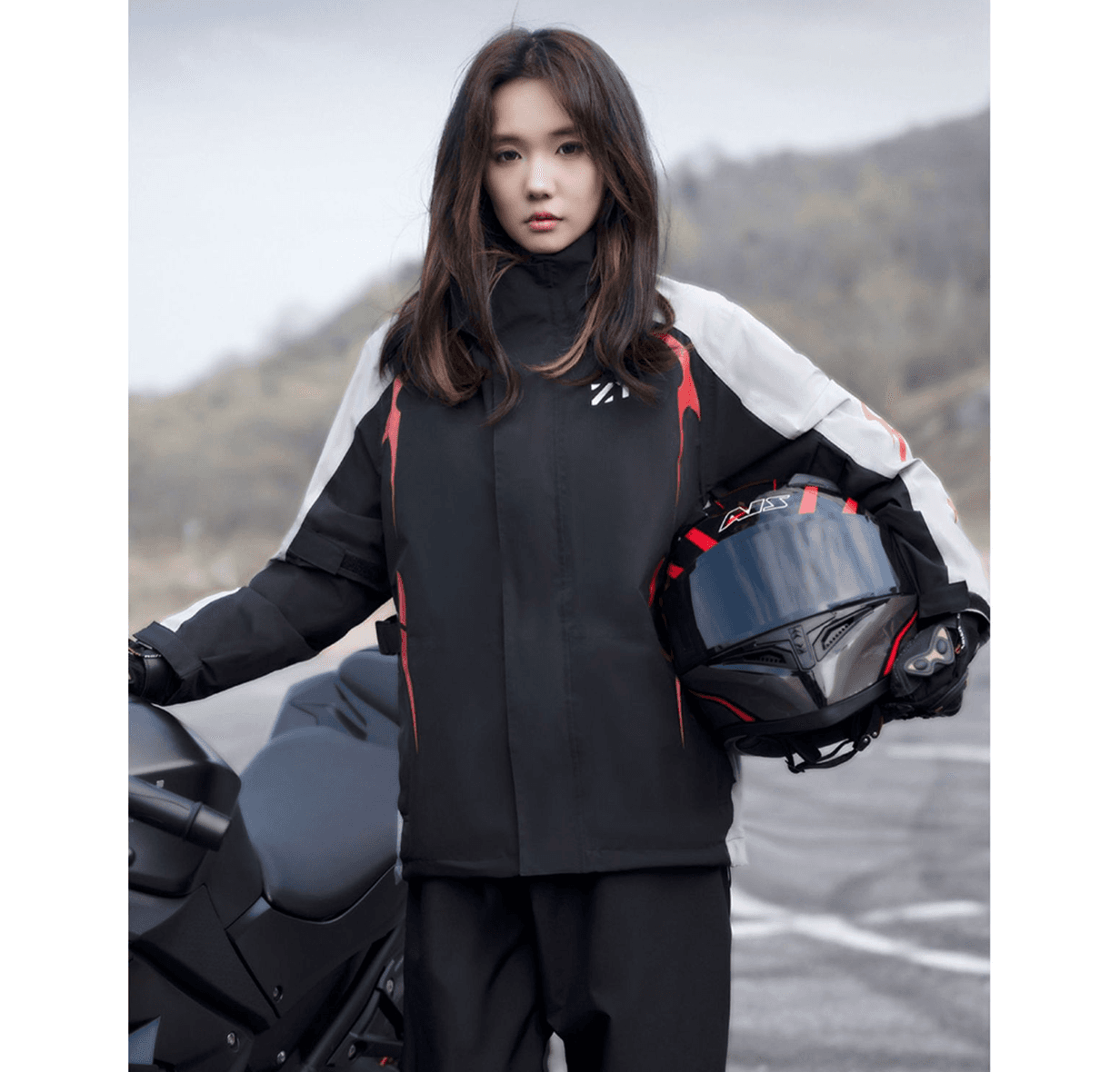 全天候型バイク用プロテクトレインウェア