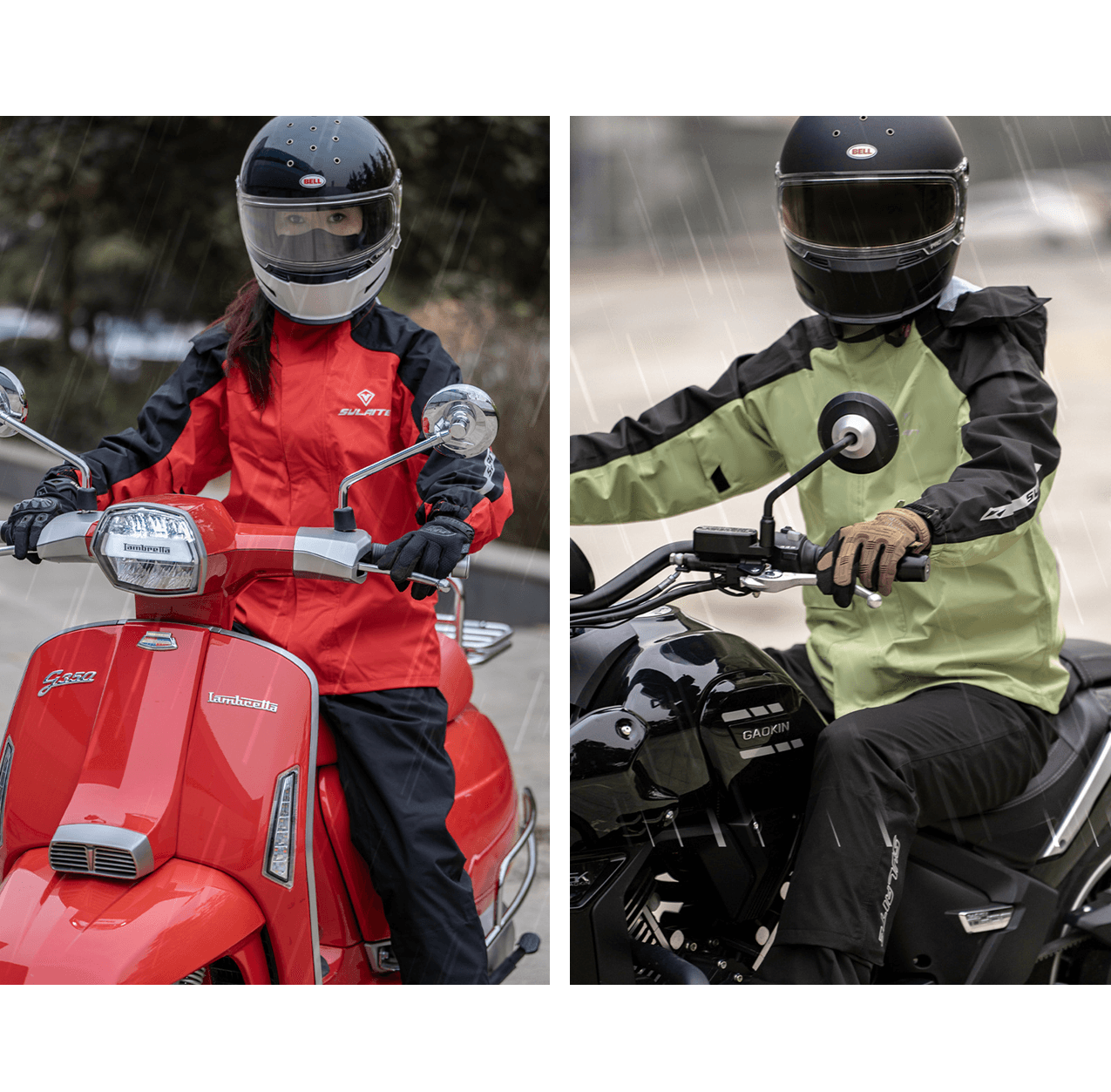 通気性抜群バイク用レインウェア