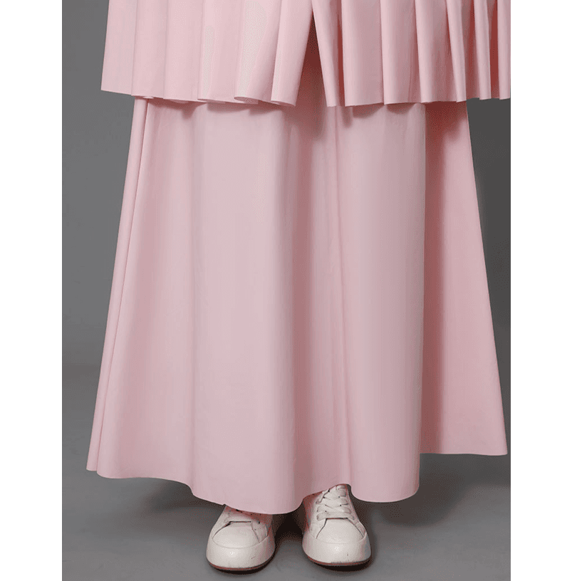 華やかフリル付きロング丈レインウェア