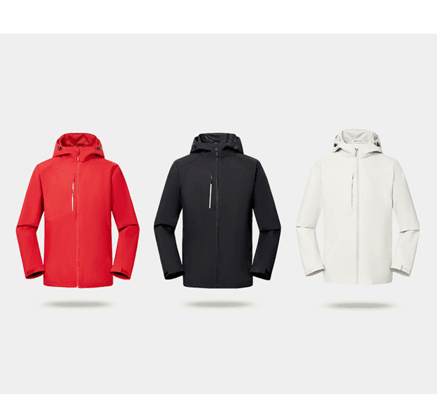 アウトドア対応メッシュ裏地レインウェア