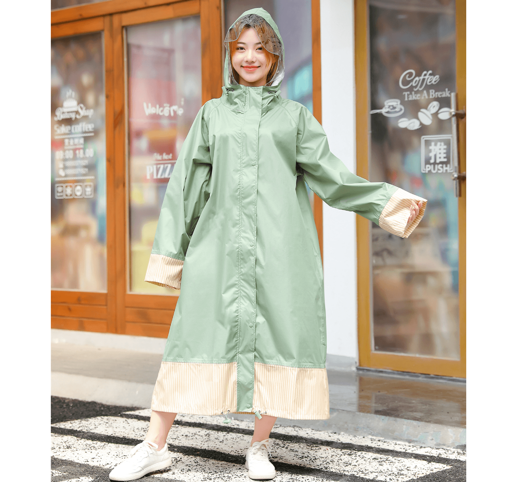 レインウェア 雨の日をもっと可愛く過ごすレインポンチョ