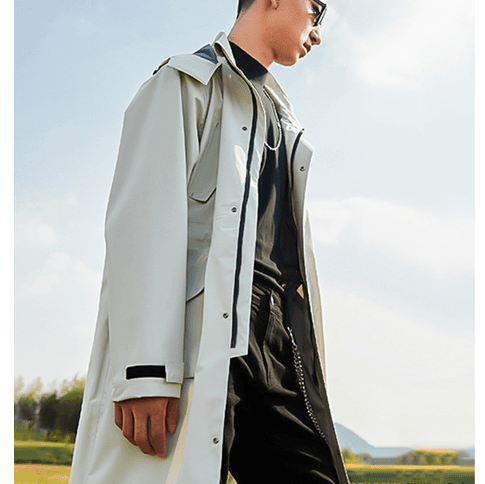 レインウェア 雨粒煌めき ユース ロングコート