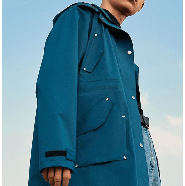 レインウェア 雨粒煌めき ユース ロングコート