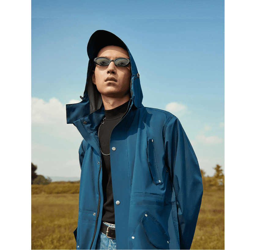 レインウェア 雨粒煌めき ユース ロングコート