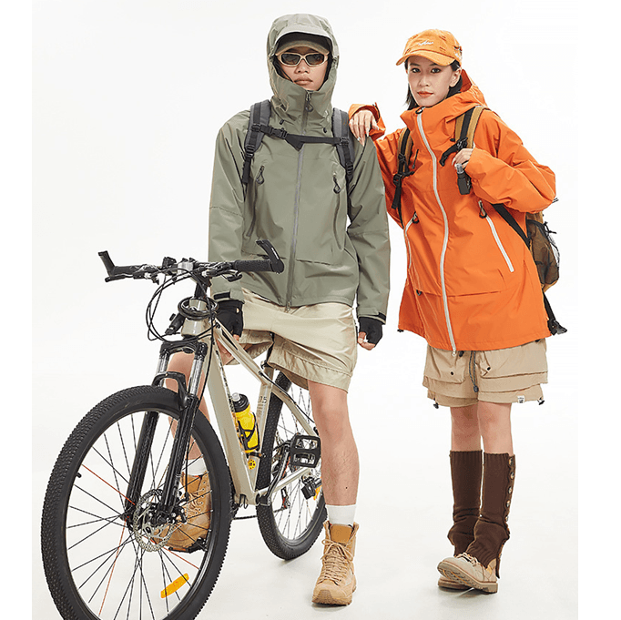 機能性アウトドア三層防水レインウェア
