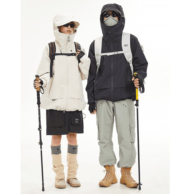 機能性アウトドア三層防水レインウェア