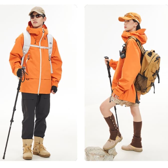 機能性アウトドア三層防水レインウェア