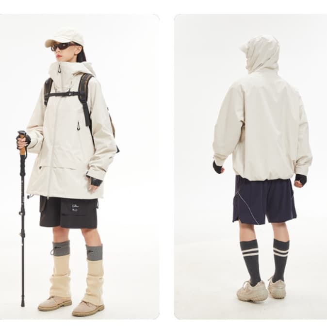 機能性アウトドア三層防水レインウェア