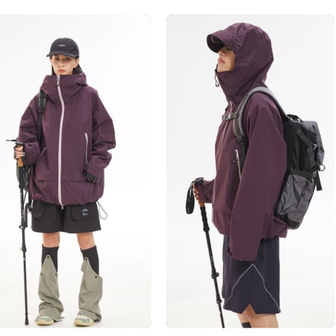 機能性アウトドア三層防水レインウェア