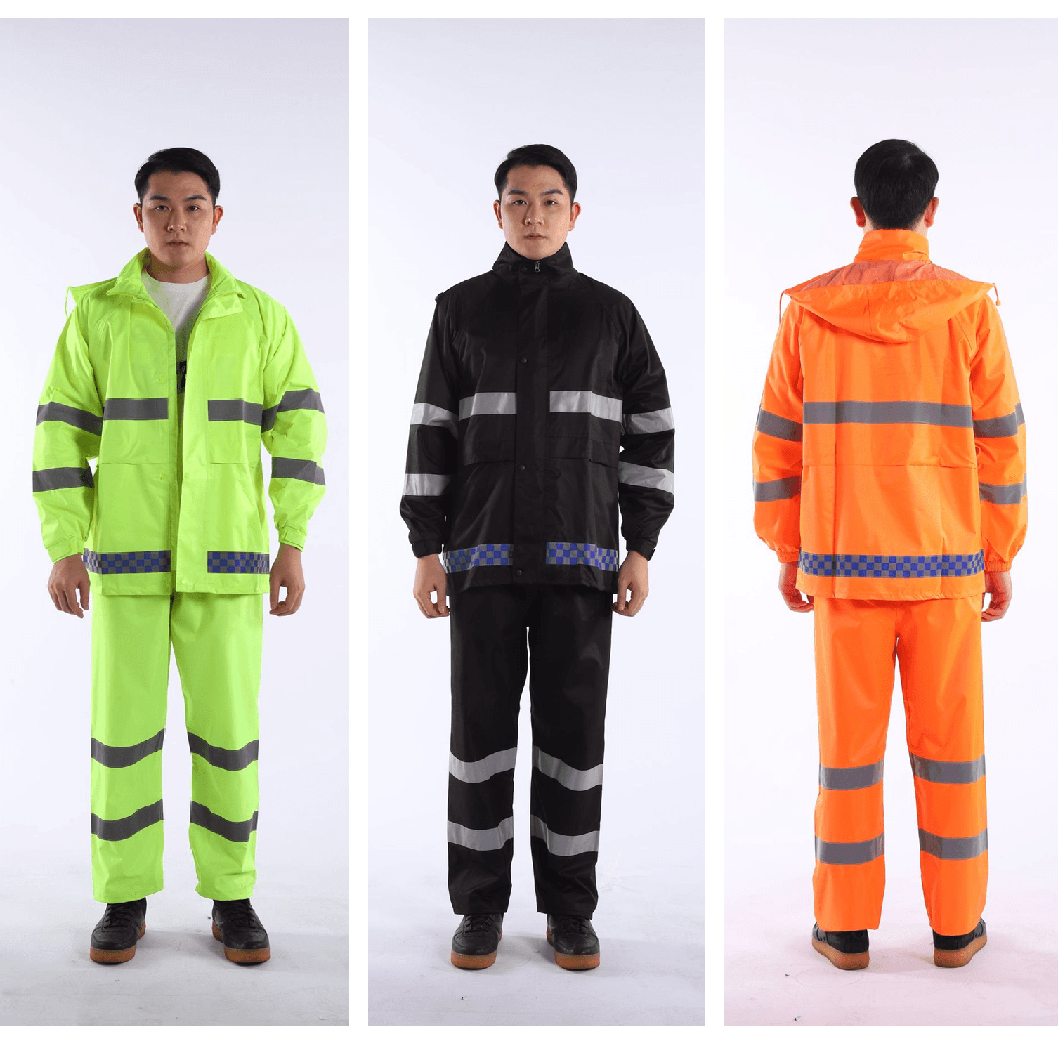 高視認性防水セパレートレインウェア