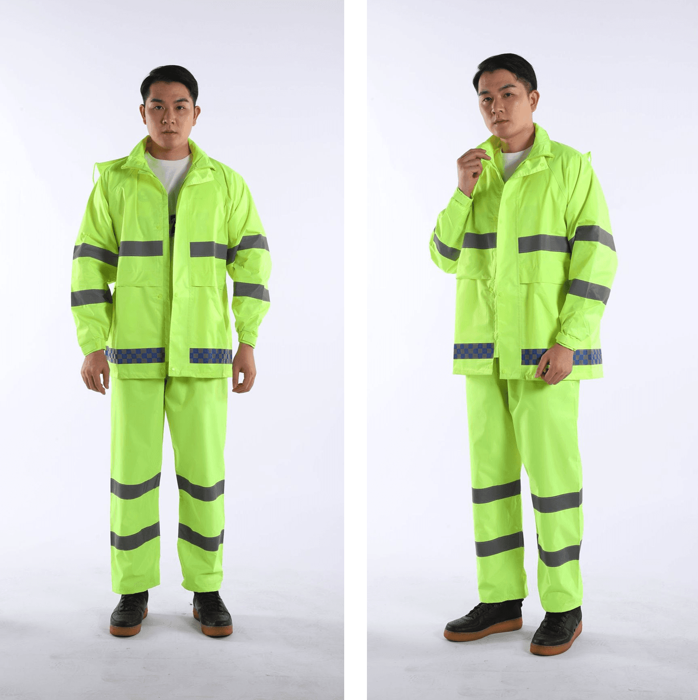 高視認性防水セパレートレインウェア