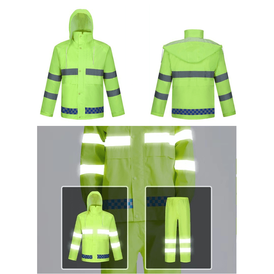 高視認性防水セパレートレインウェア