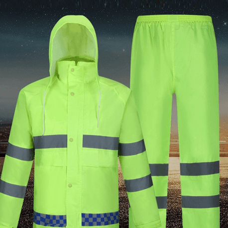 高視認性防水セパレートレインウェア