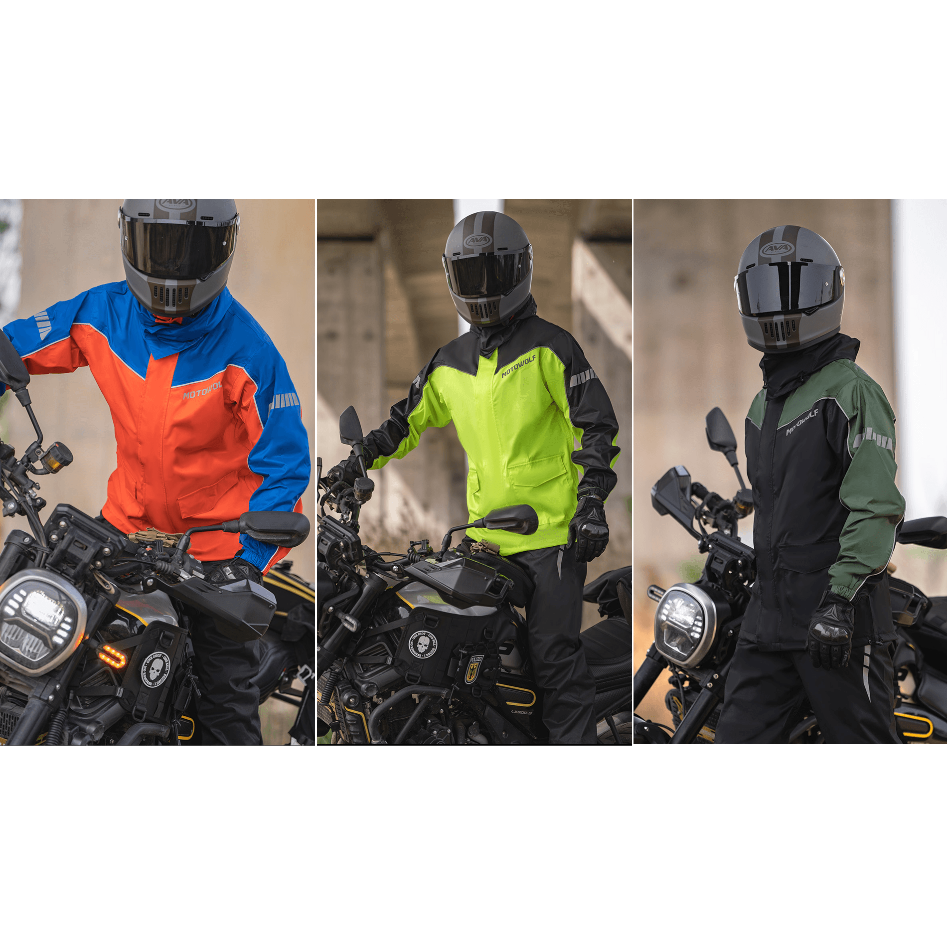 オールシーズン対応ライダー用レインウェア