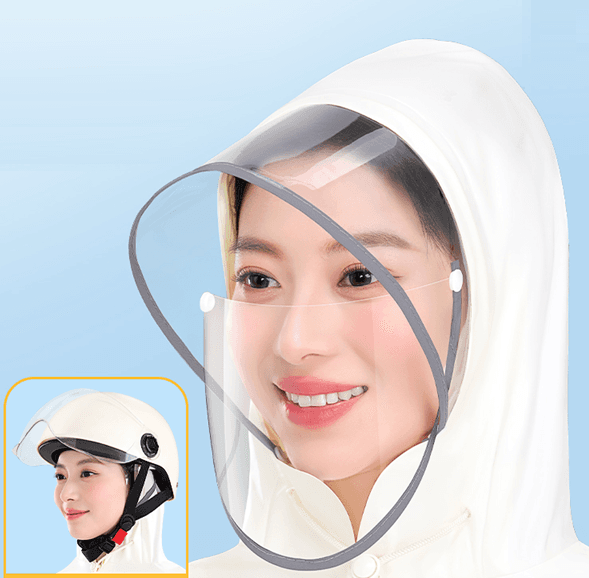 ふんわり優美なマキシ丈レインウェア