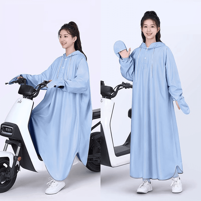 レインウェア かさばらないロング丈レインコート