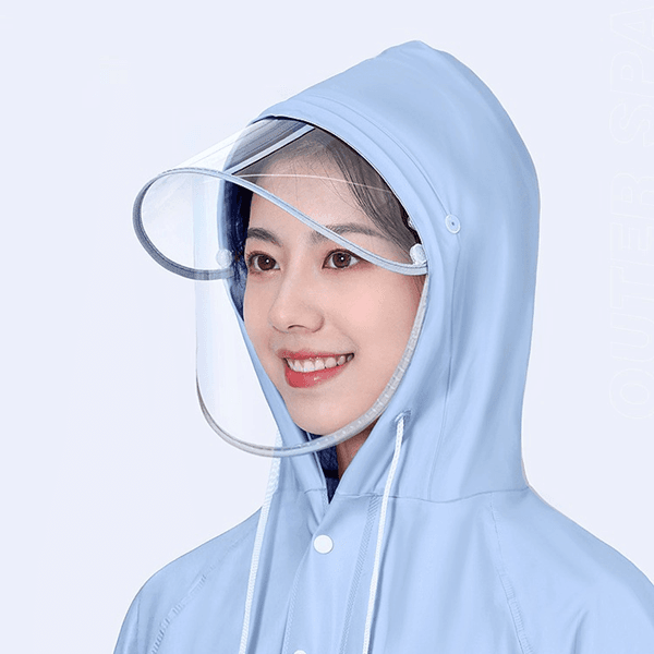 レインウェア かさばらないロング丈レインコート