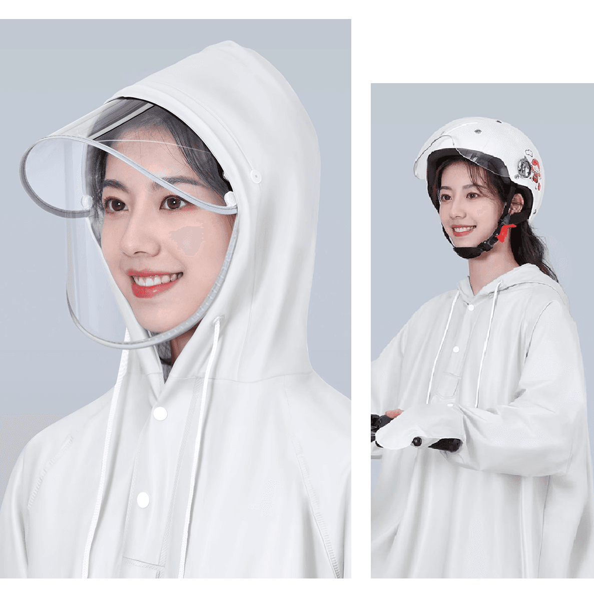 レインウェア かさばらないロング丈レインコート