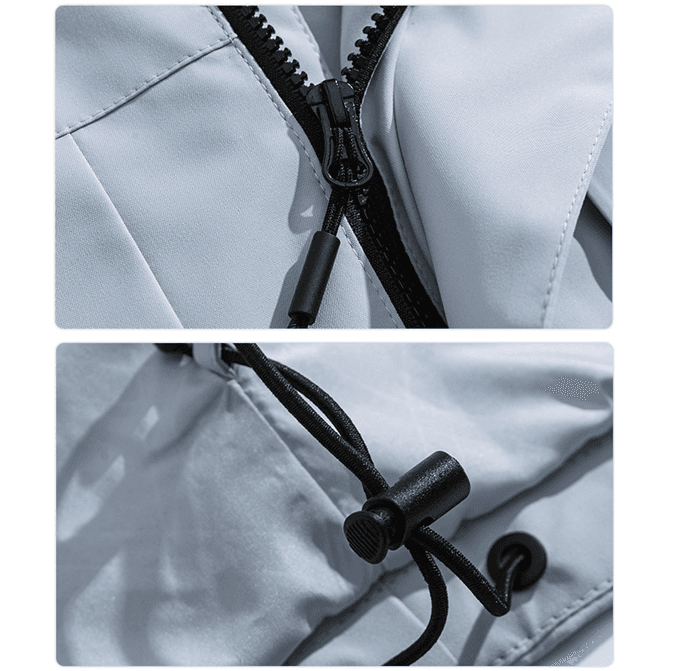 レインウェア アウトドア対応 多機能フードジャケット