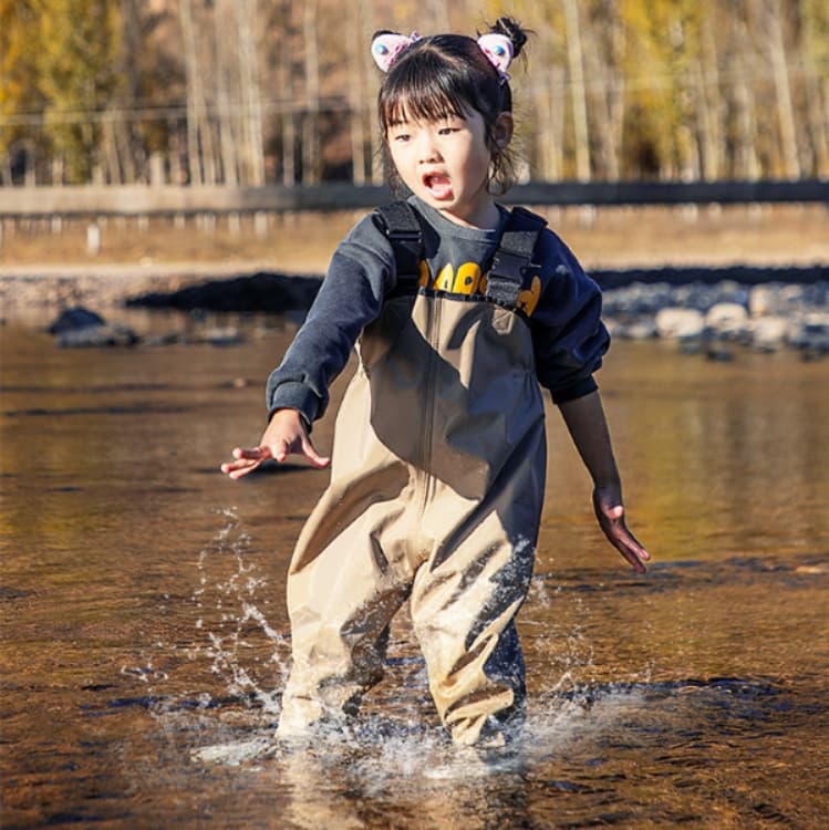 レインウェア 子供用沢遊び胴付き防水ウェア