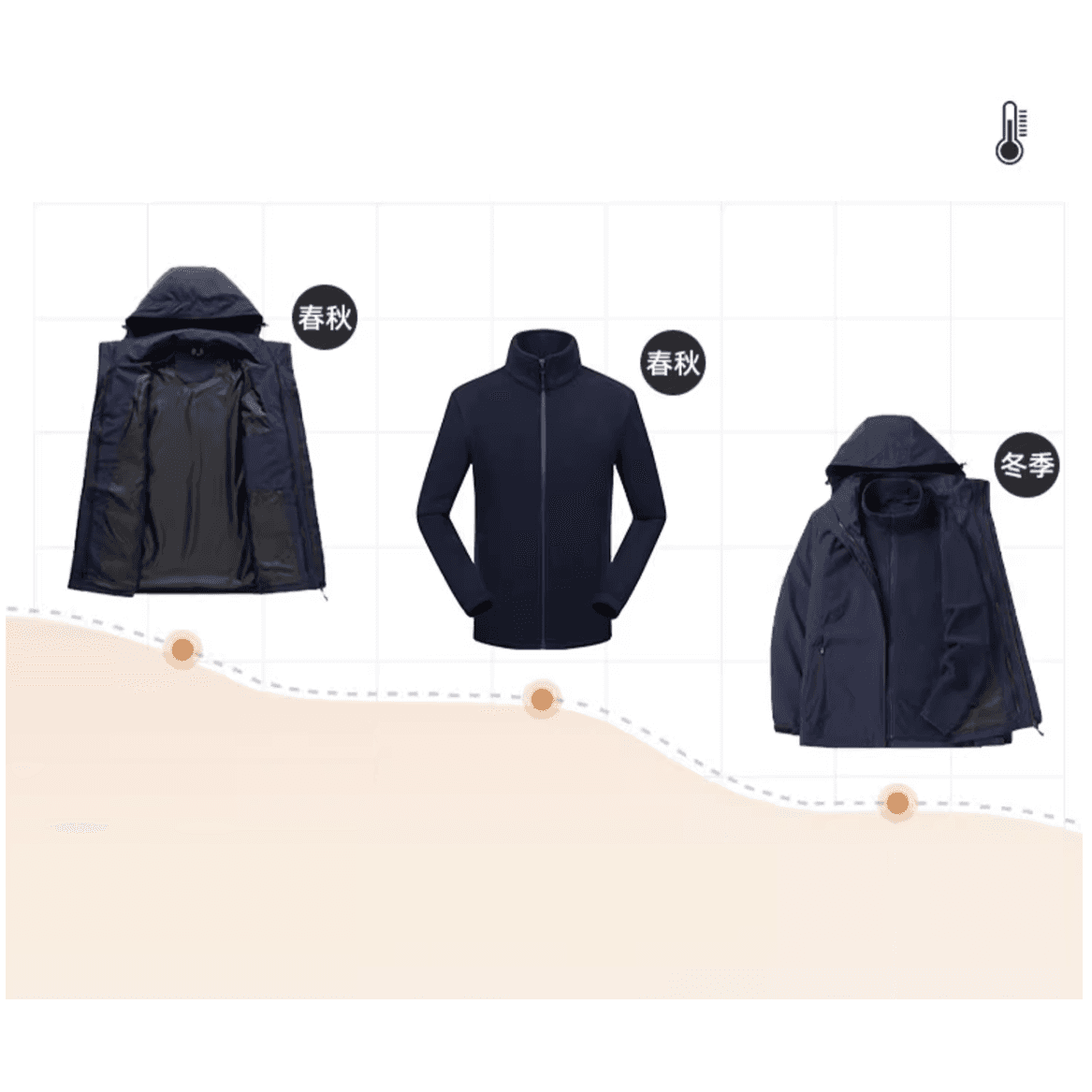 レインウェア 快適アウトドア マウンテンパーカー