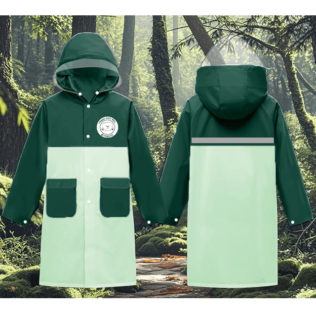 レインウェア 通学安全キッズレインコート