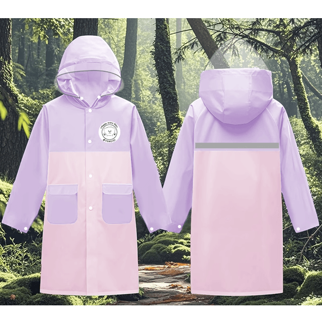 レインウェア 通学安全キッズレインコート