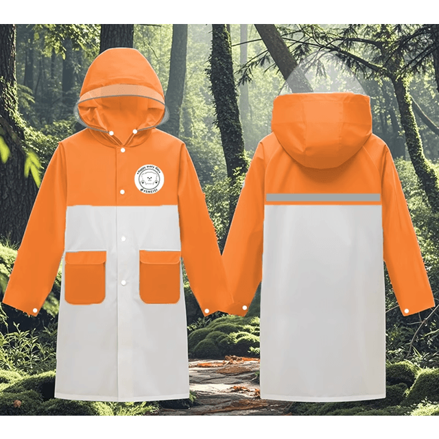 レインウェア 通学安全キッズレインコート