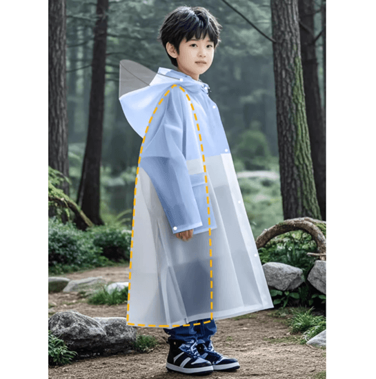 レインウェア 通学安全キッズレインコート