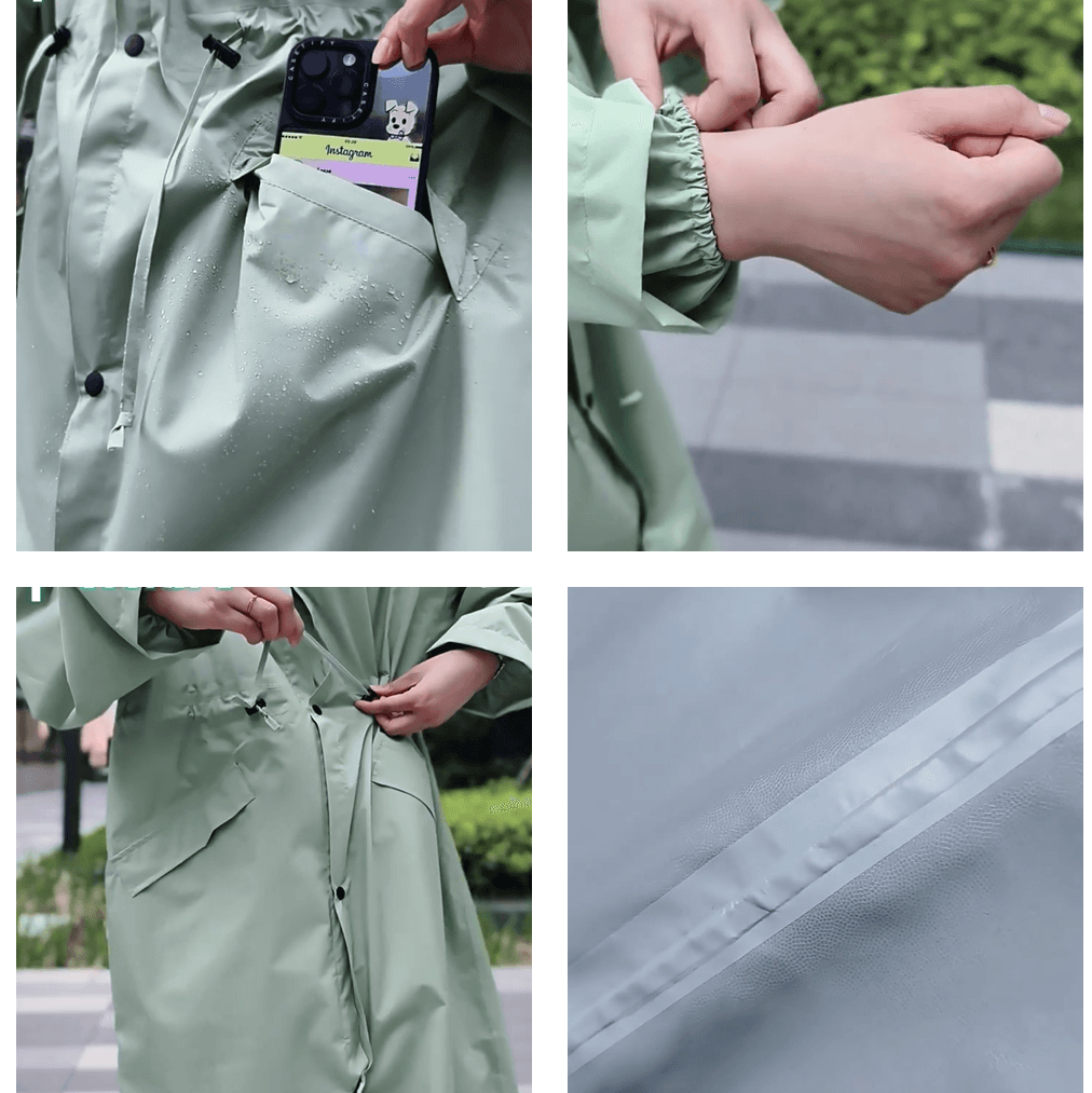 軽量ロング丈レインウェア