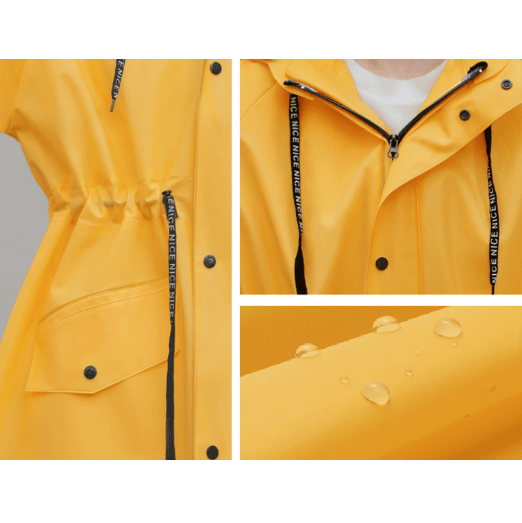 レインウェア 上品スタイリッシュロングレインコート