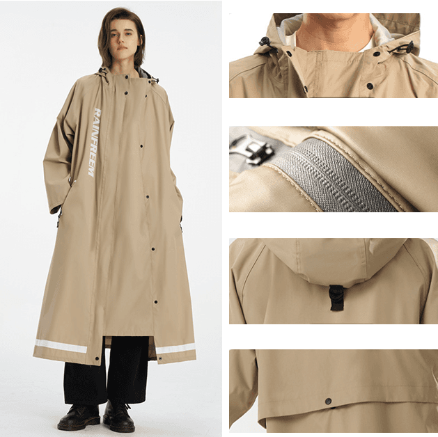 多機能ロング丈レインウェア